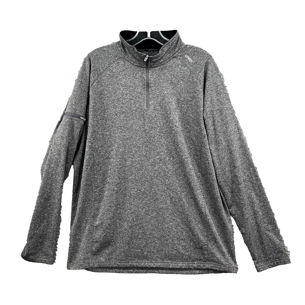 UNRL Elite Top Mens XL Heather Gray Quarter Zip Performance Athleisure Golf